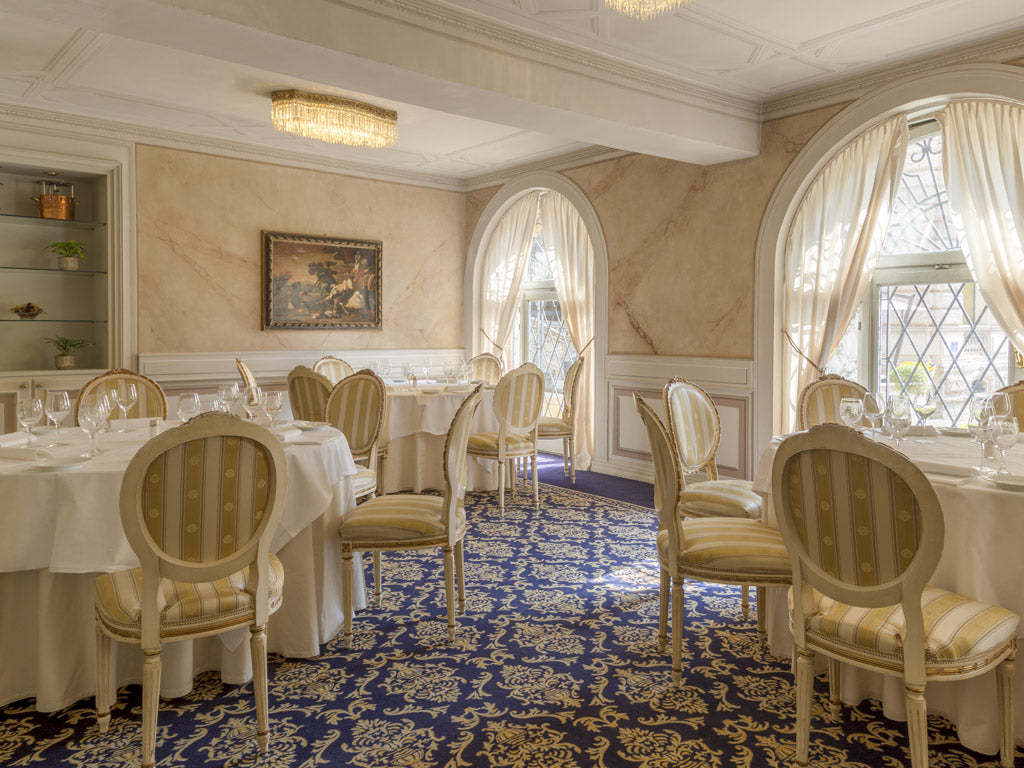The Plinius dining room at Palace Hotel Como