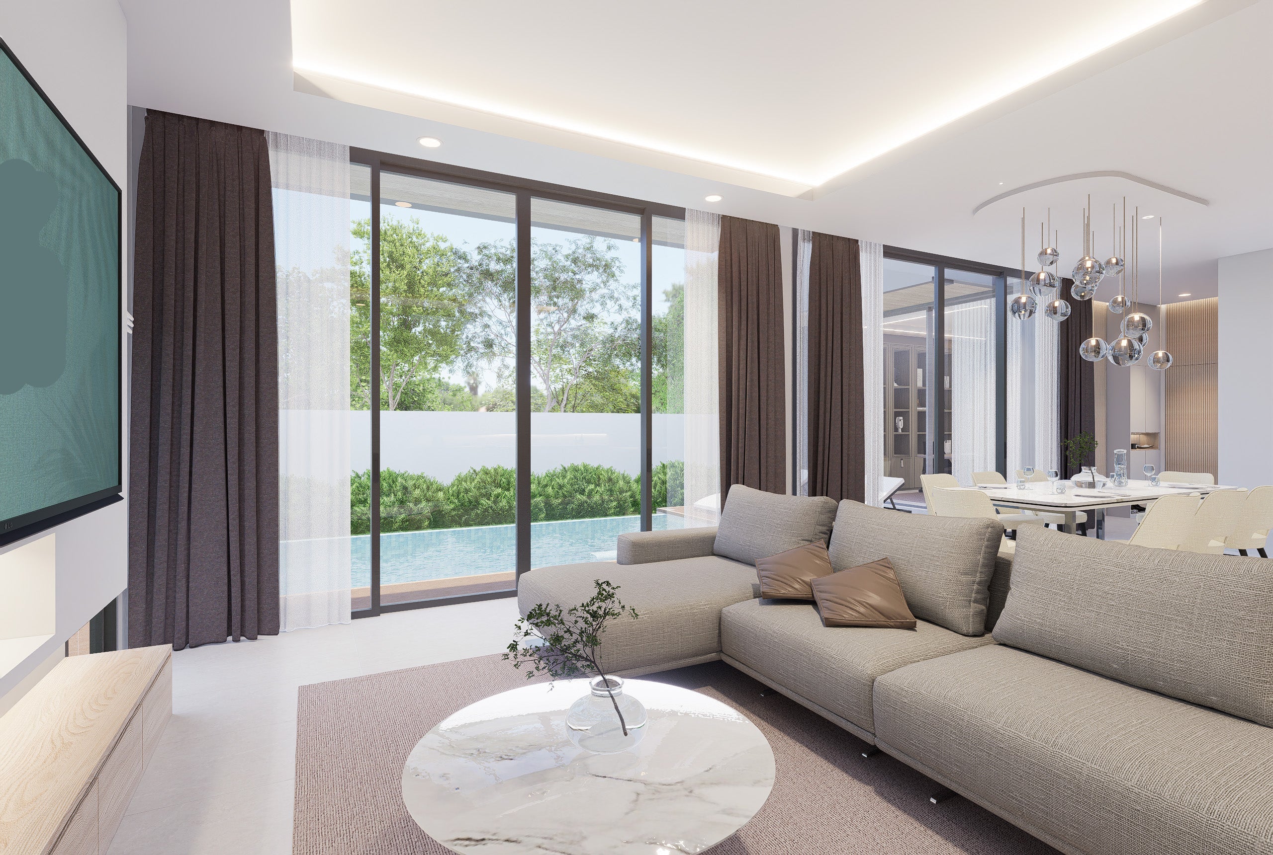 Four Tropical Modern Pool Villas