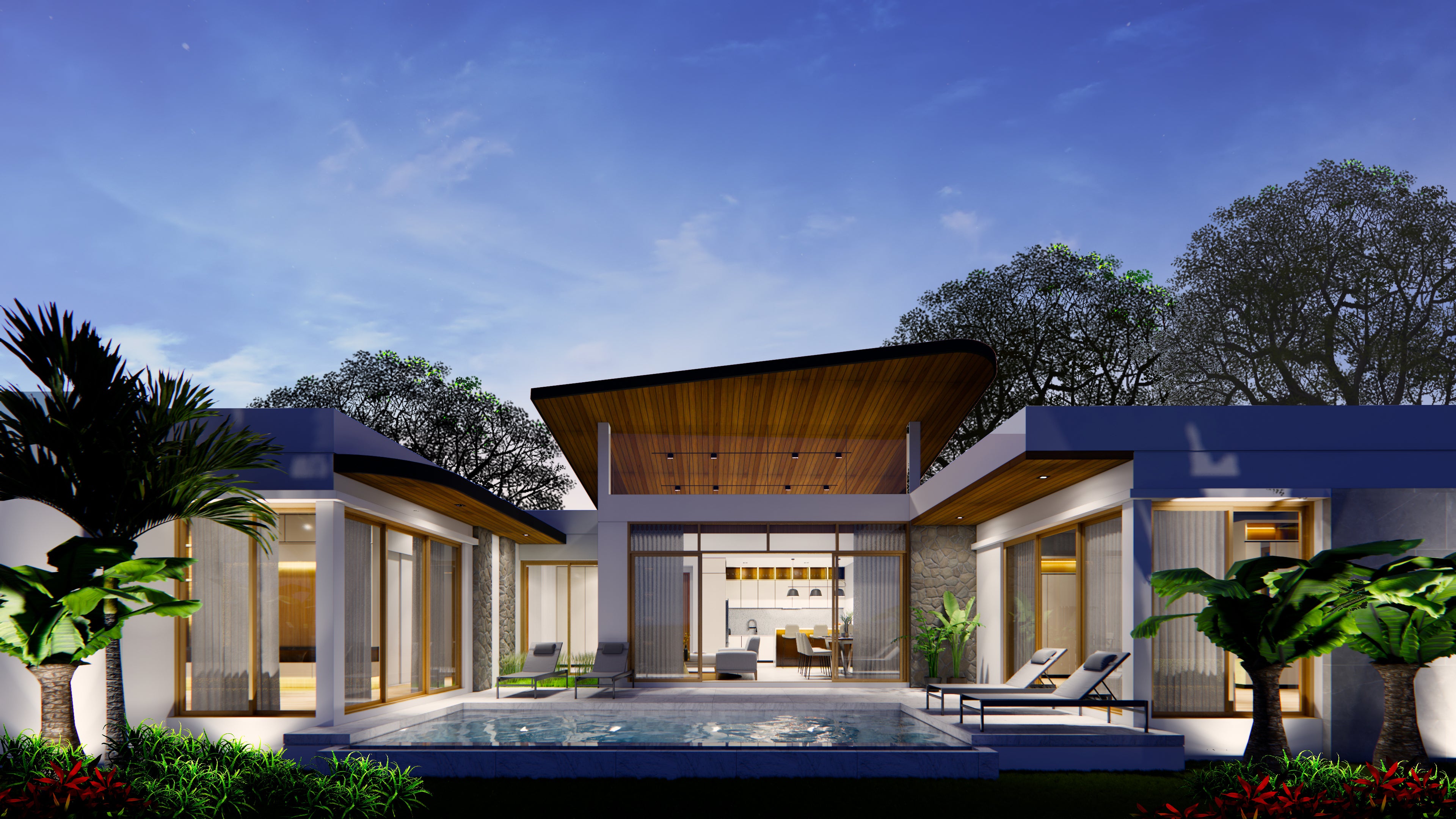 Elegant Tropical Wood Villa