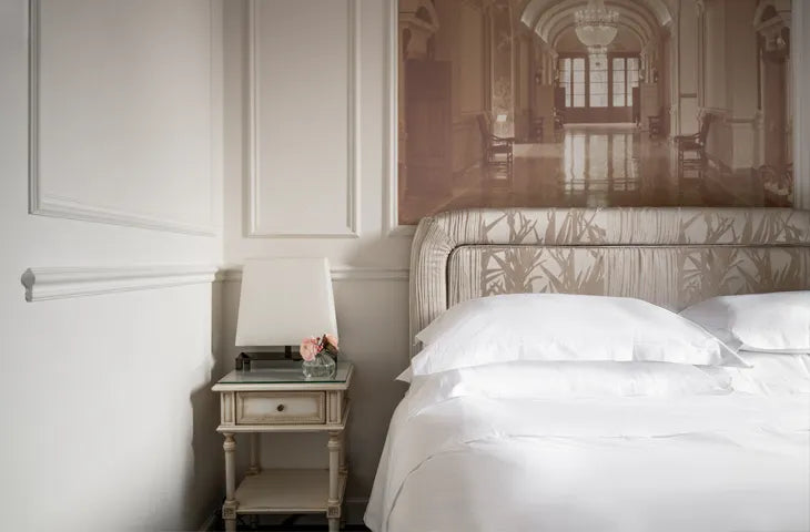A Premium Lake View double room at Albergo Terminus