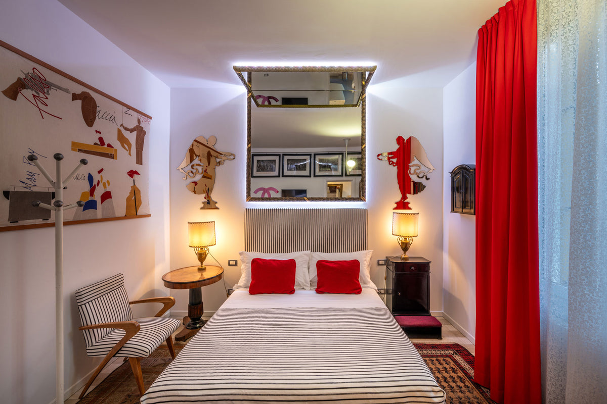The Temperance (Temperanza) room at Casa Bertagni, a boutique hotel in Bologna
