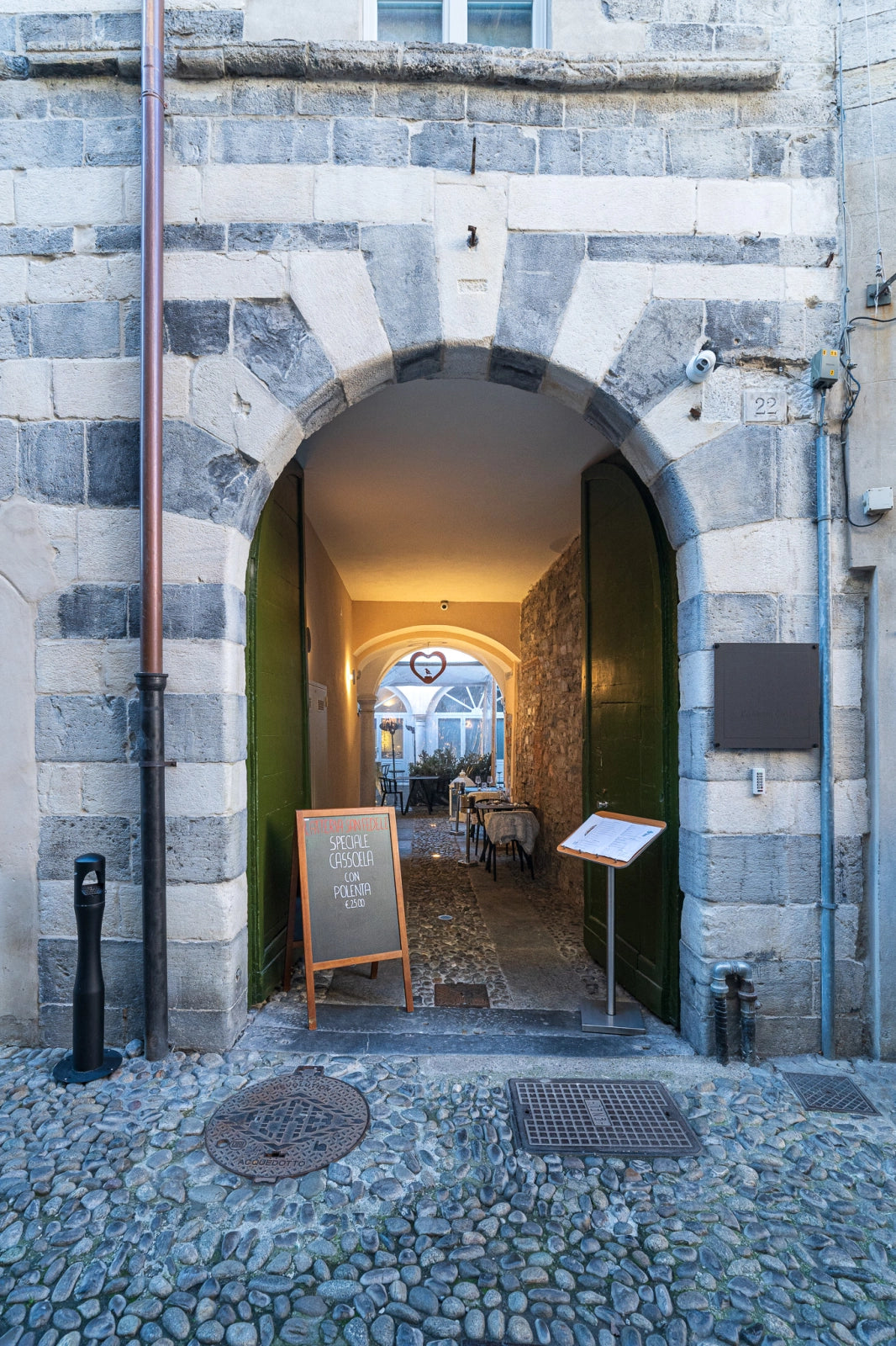 The entrance to Latteria San Fedele in the old town