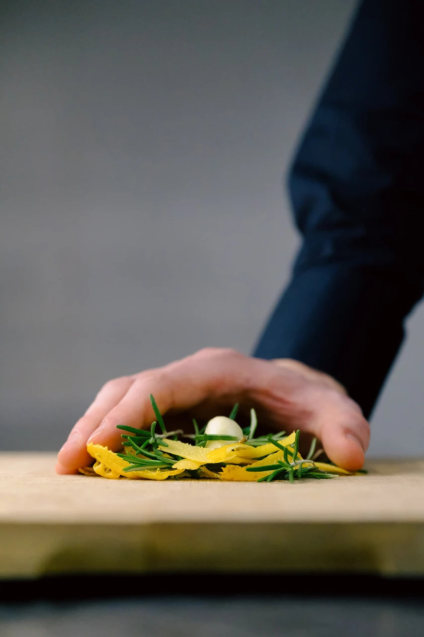 Plating vegetables at Latteria San Fedele