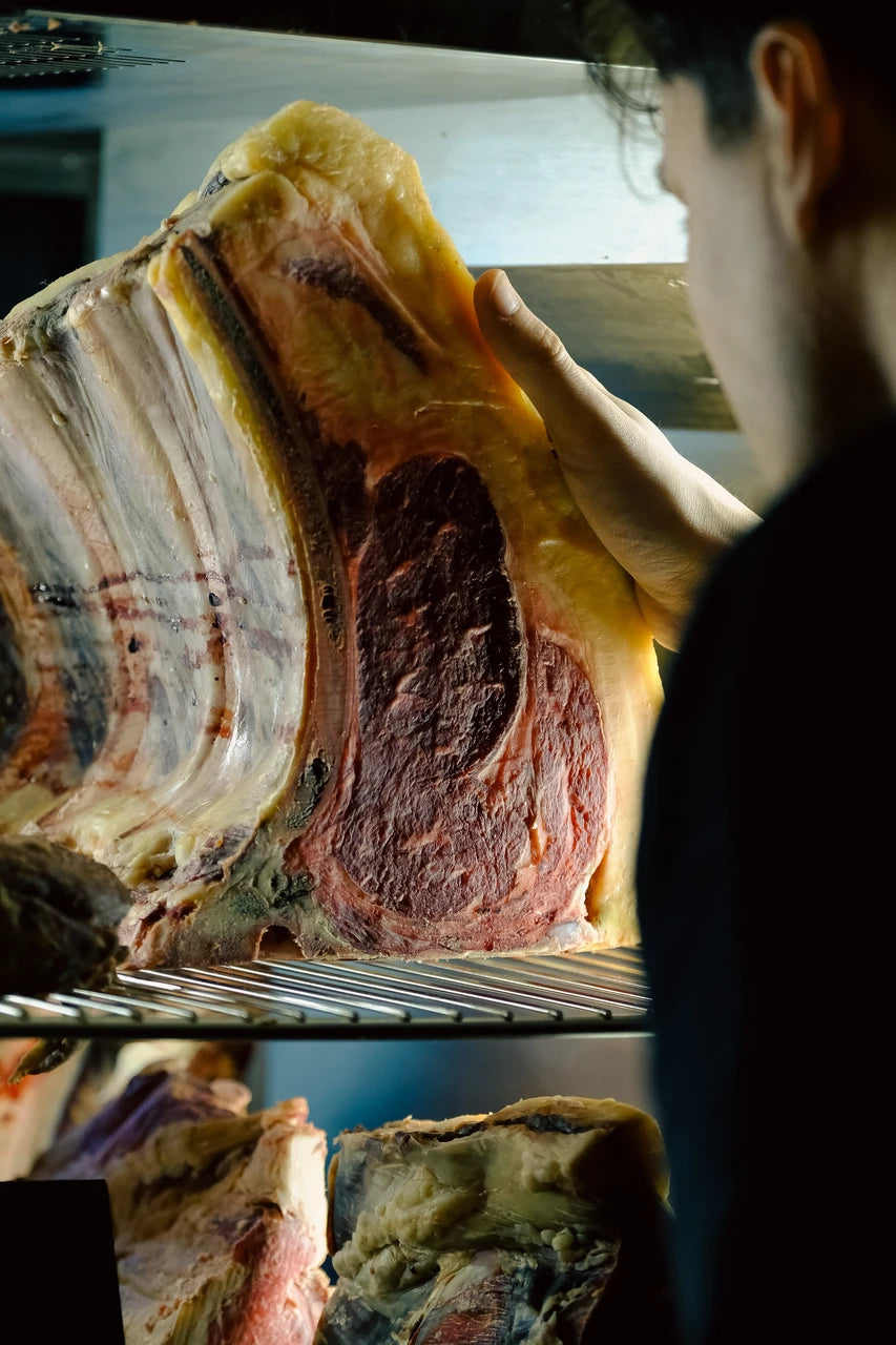 Dry-aged beef at Latteria San Fedele