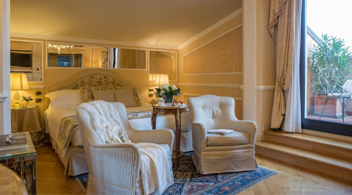 Inside a Junior Suite at Grand Hotel Majestic "già Baglioni"