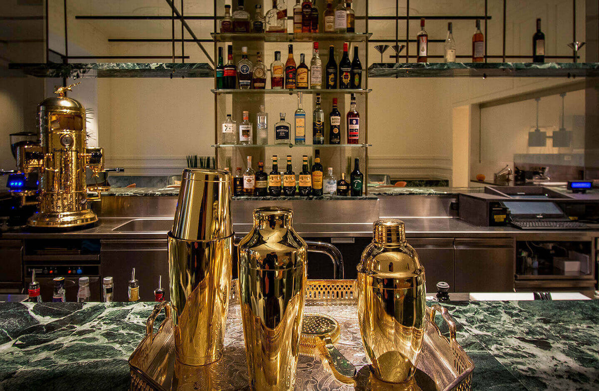 The bar at Hotel Corona d'Oro, Bologna