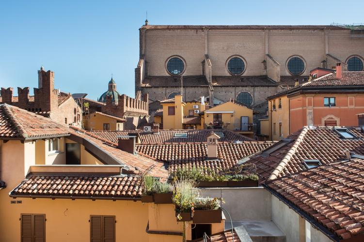 Panoramic view from Art Hotel Orologio, Bologna