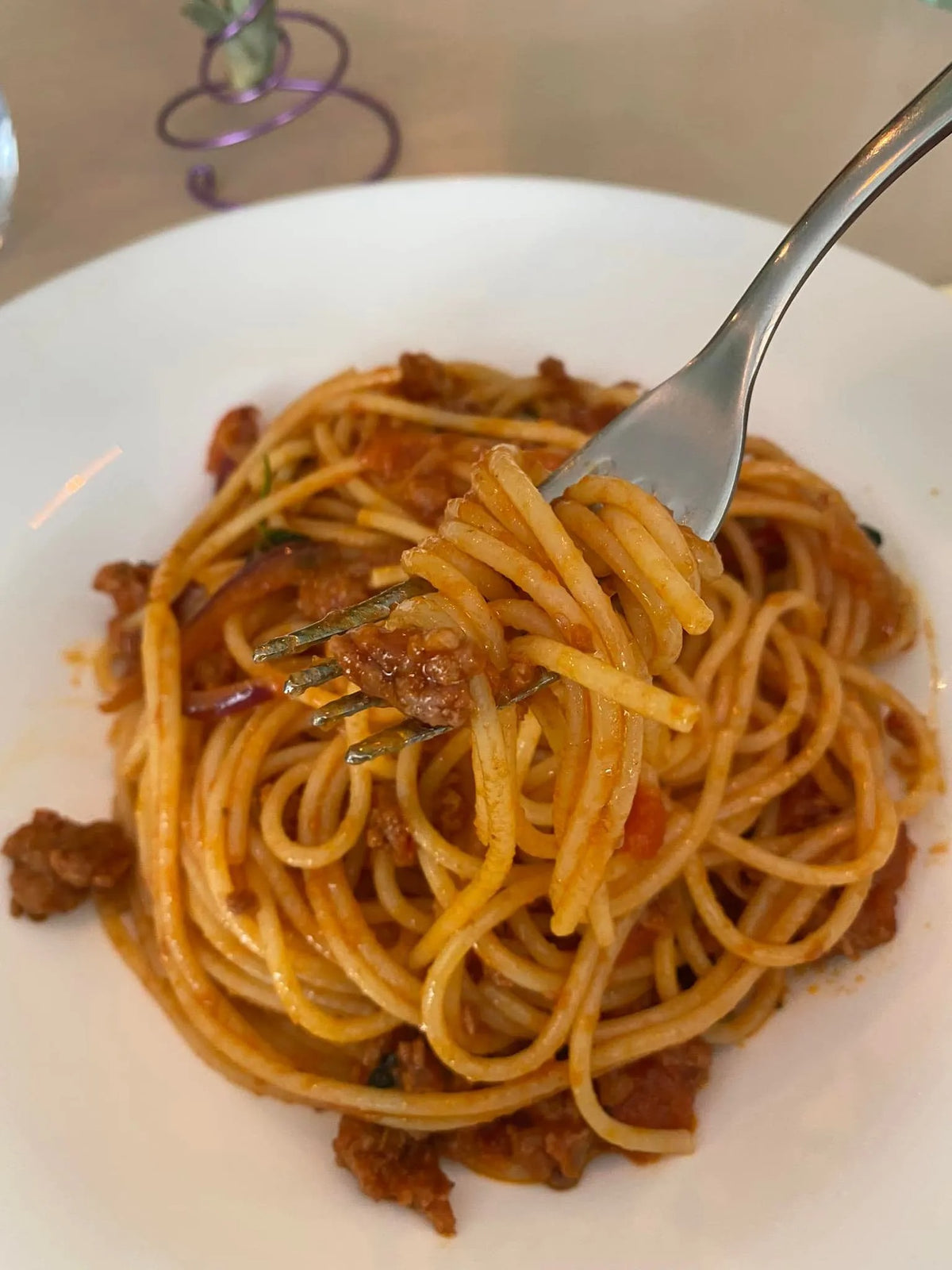 Spaghetti from the business lunch at Ciàpa Fiaa