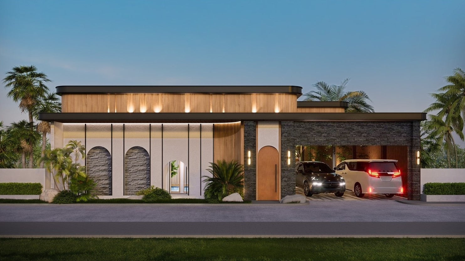 Luxury English-Style Pool Villa