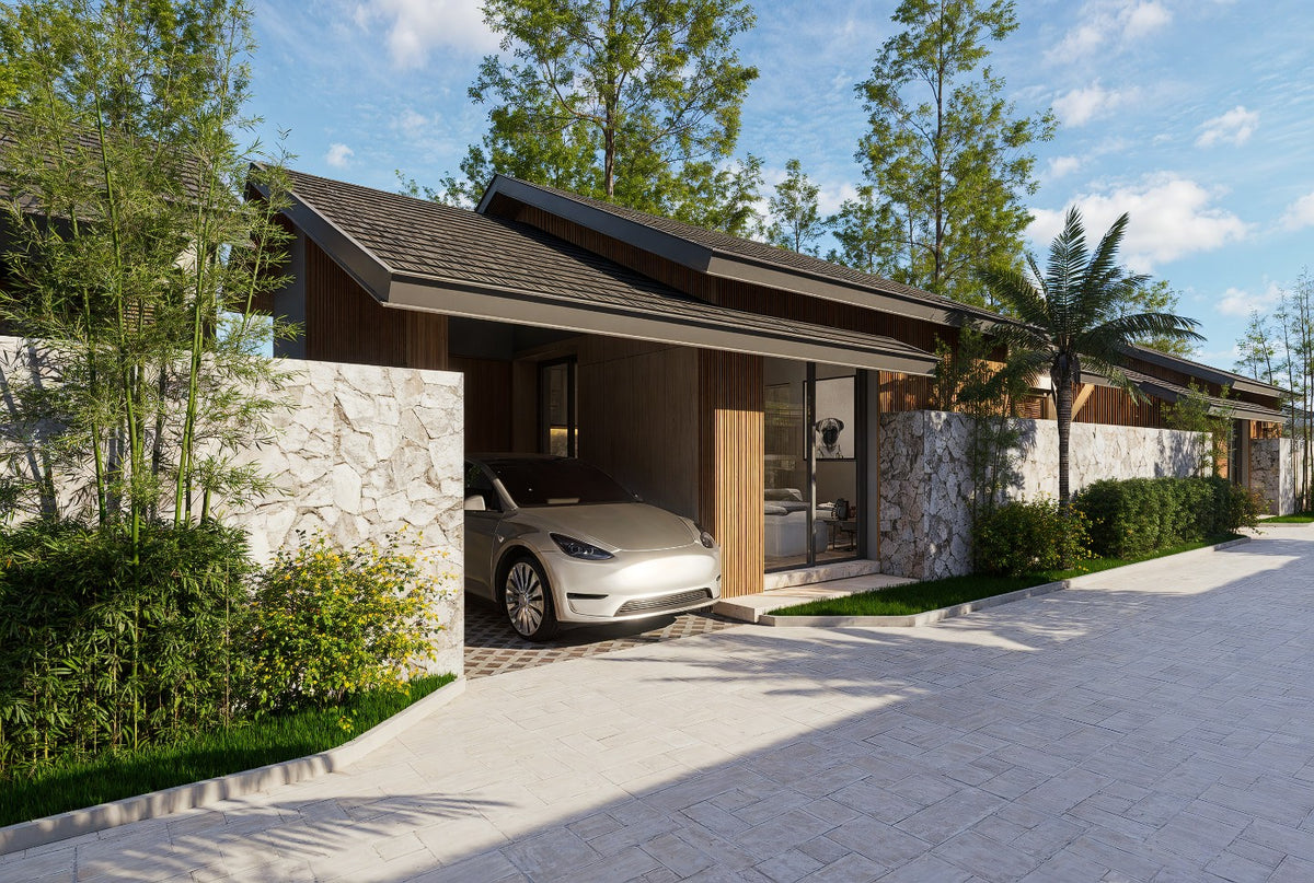 Loft Sunpao Solo near Ao Nang: architect's rendering of the pool loft and carport