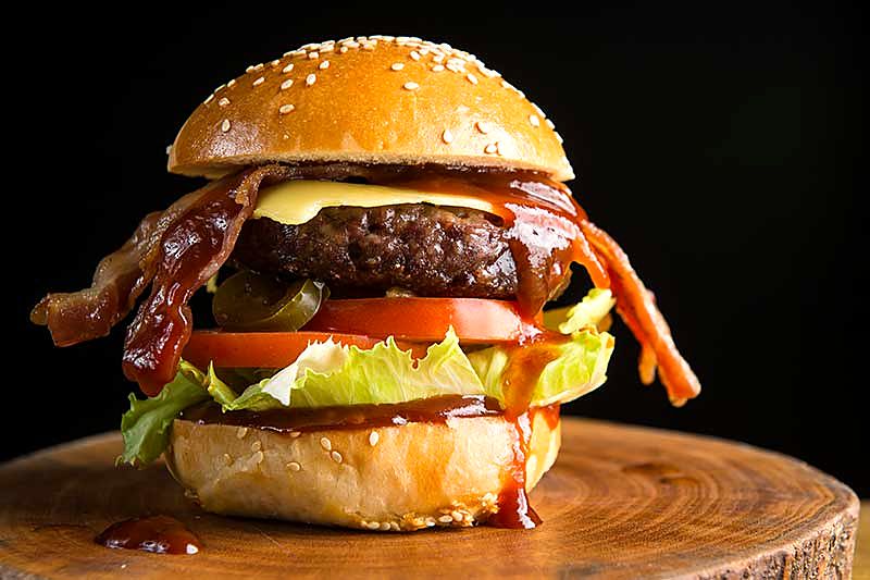 A bacon cheeseburger at Café 8.98