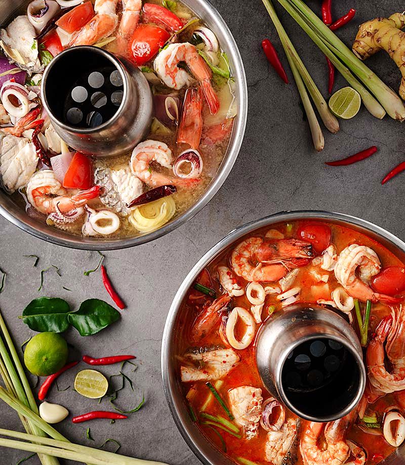Tom yum and Thai dishes at The Hilltop Ao Nang