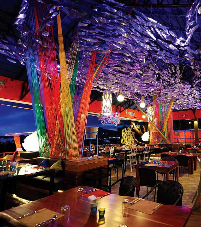 The colourful dining room at Lae Lay Grill, Ao Nang