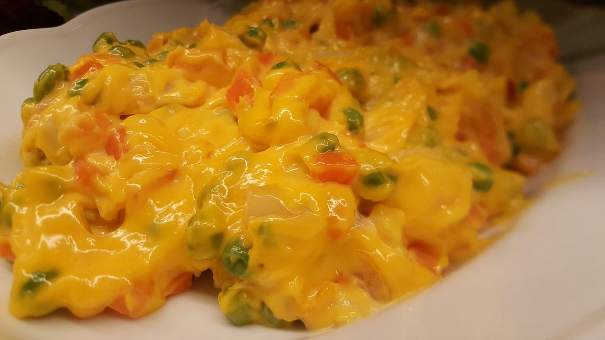 A creamy dish with peas and carrots at Leonida