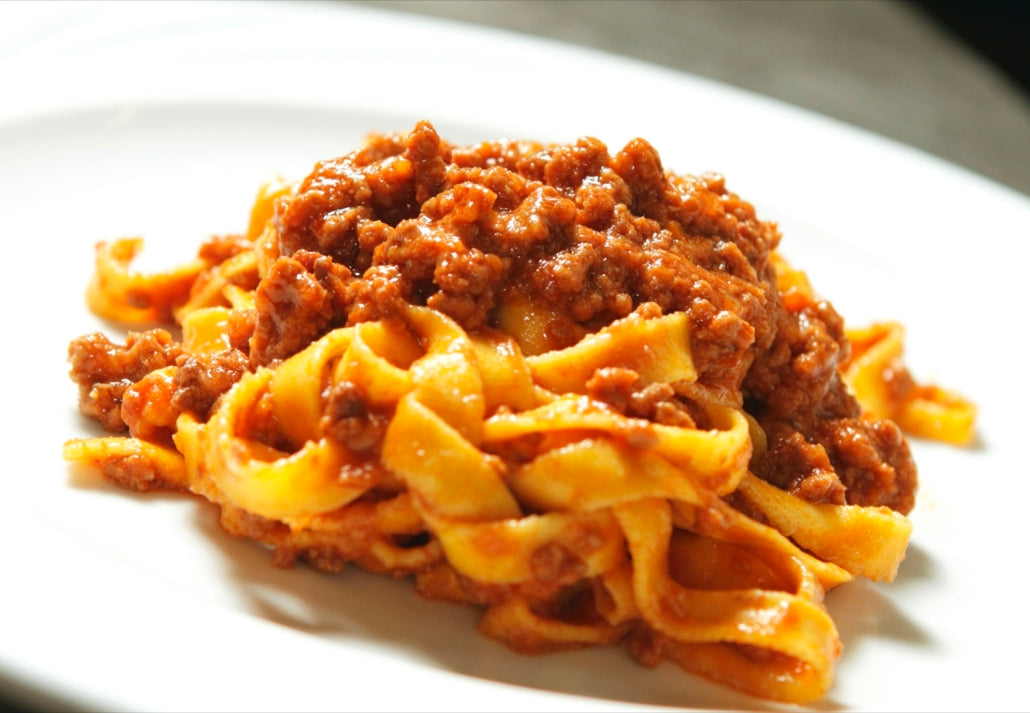 A plate of tagliatelle with ragù at Nonna Gigia