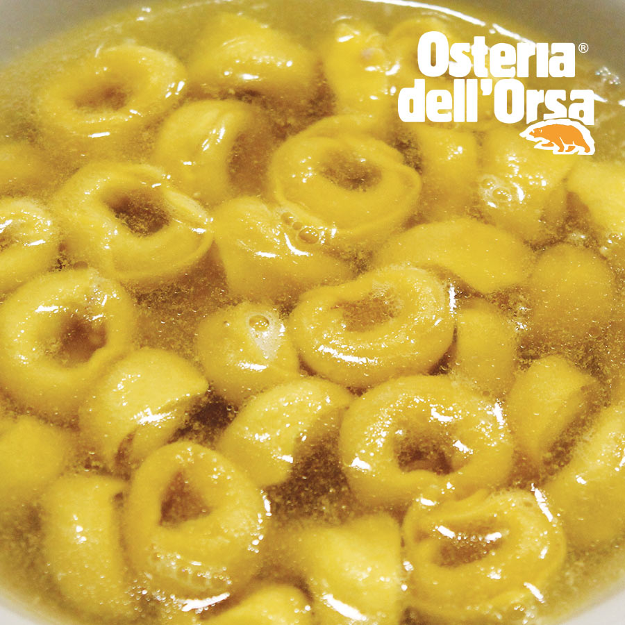 Tortellini in broth at Osteria dell'Orsa