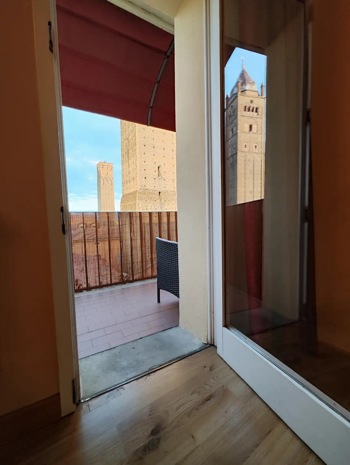 The balcony of the Francesca room at Luxury B&B Casa Faccioli