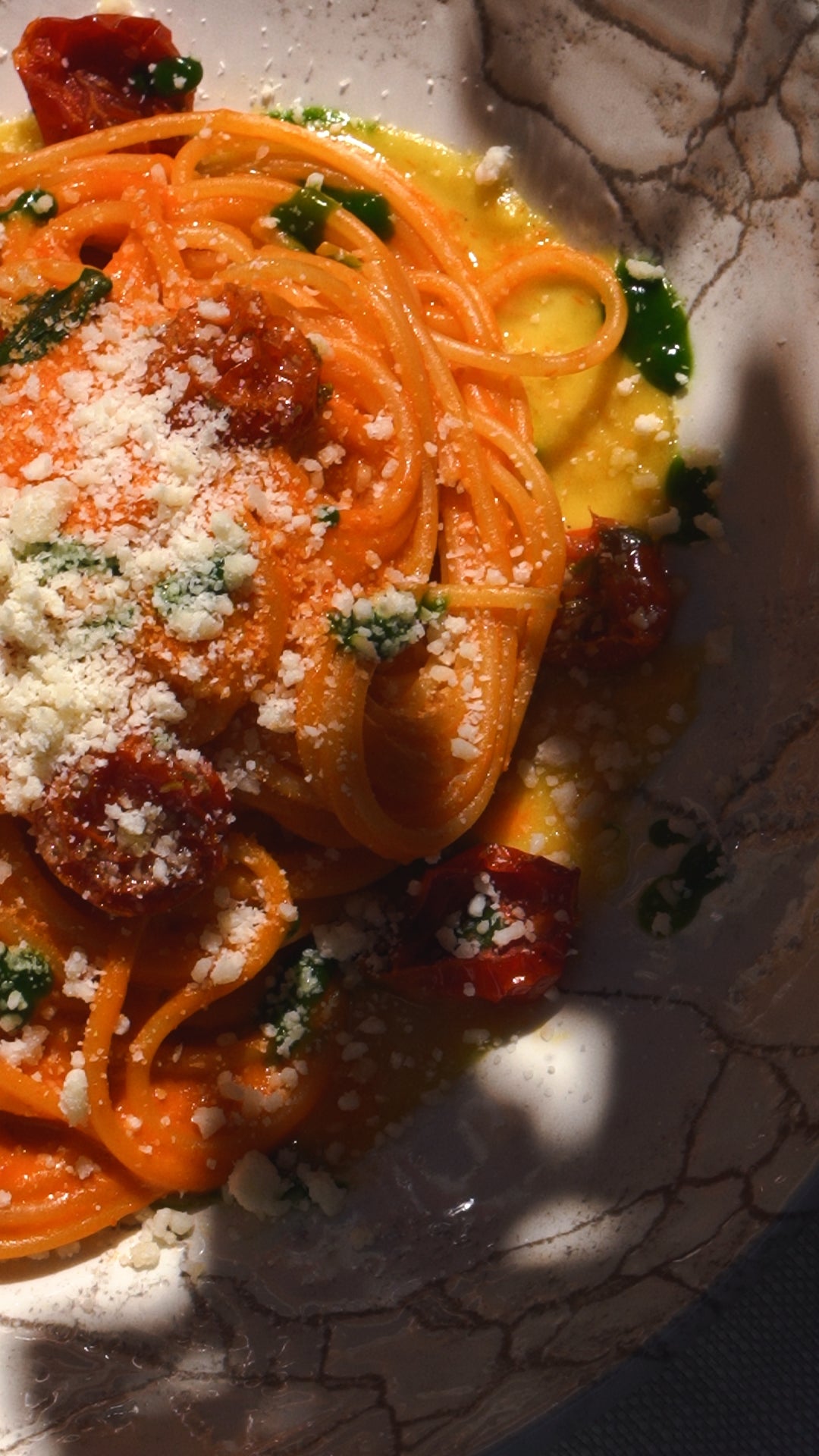 Fresh spaghetti at Latteria San Fedele