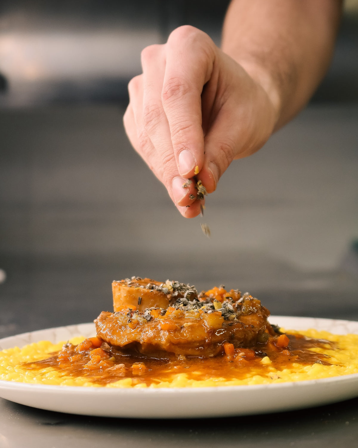 Risotto with ossobuco at Latteria San Fedele