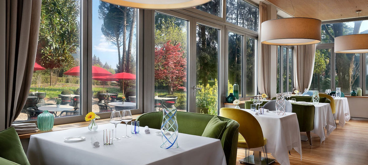 Dining room at Kitchen, on the road to Cernobbio