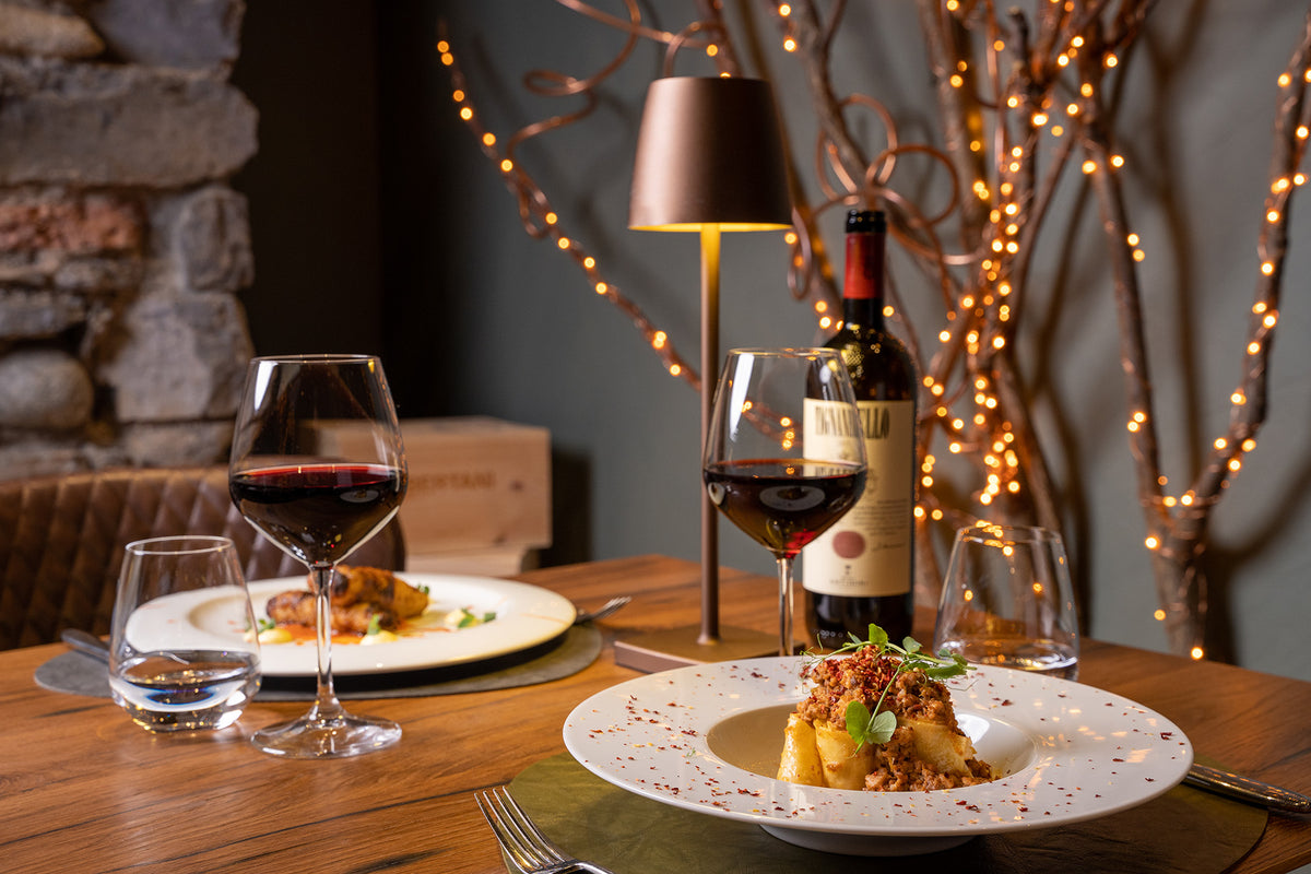 Dinner and a glass of red at Locanda in Centro