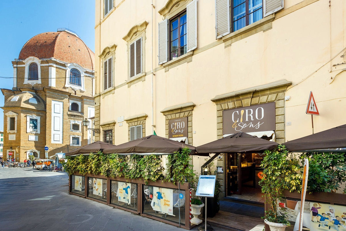 Street front and outdoor seating of Ciro & Sons