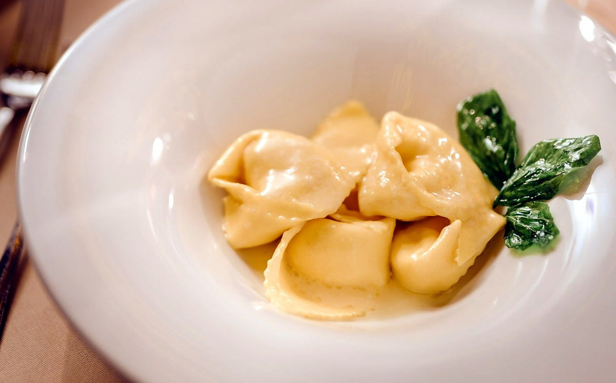 Tortellini with basil at La Giostra