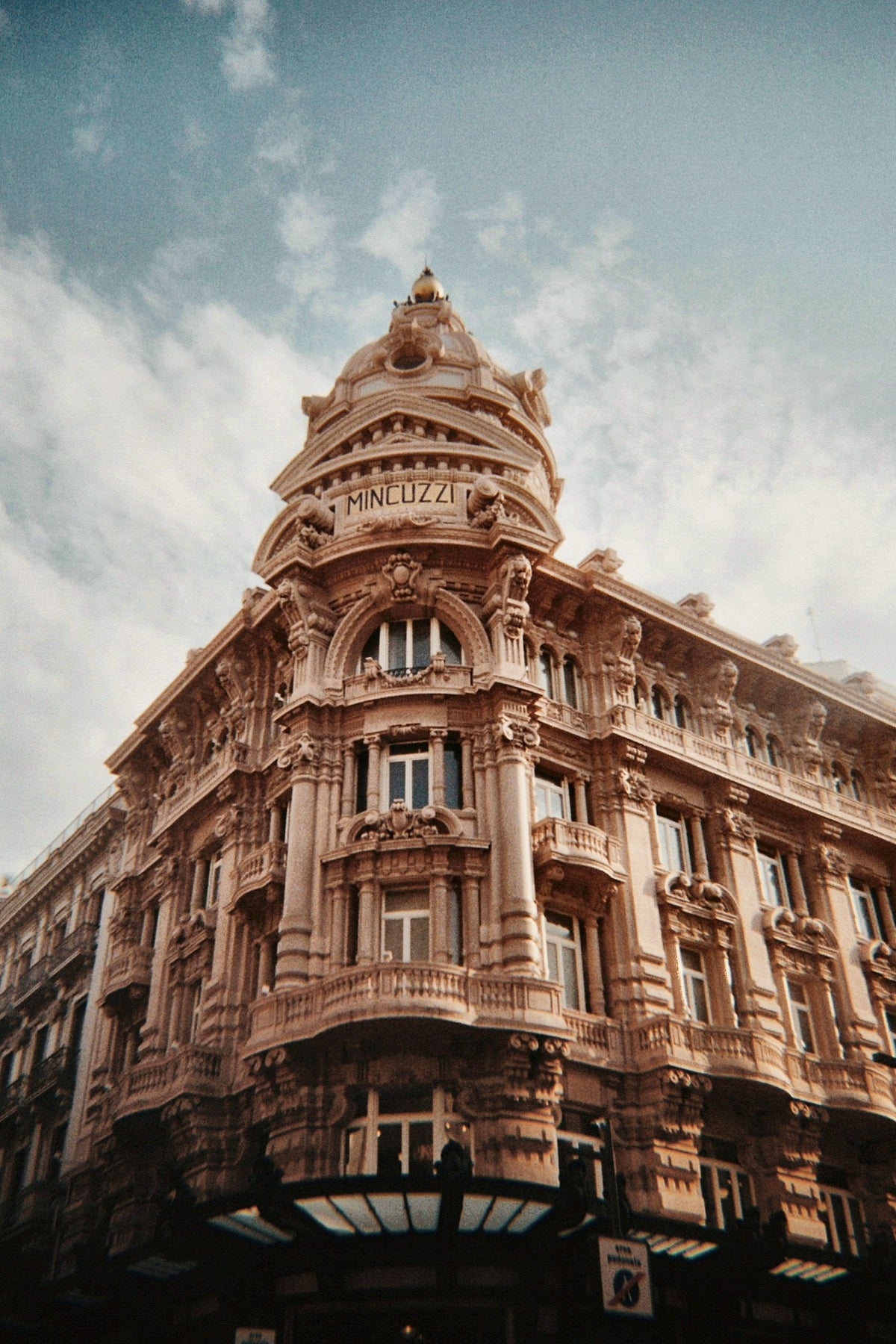 The ornate dome of Palazzo Mincuzzi in the Murat district