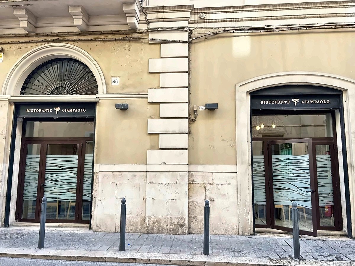 The street-front windows of Ristorante Giampaolo