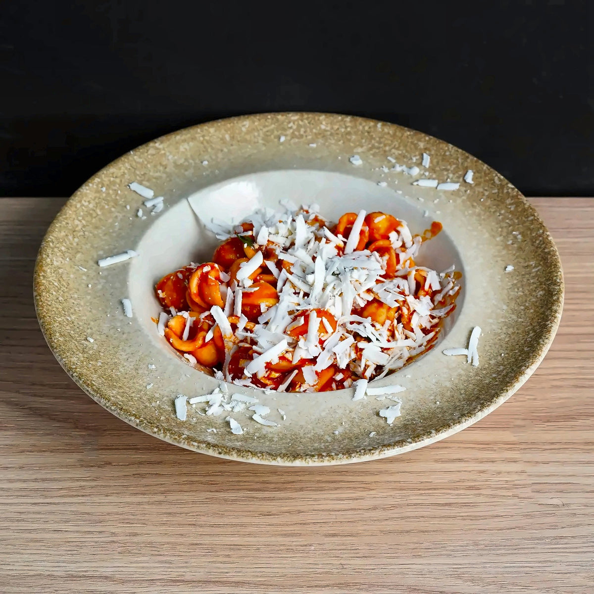 Orecchiette with cherry tomatoes, rocket and grated ricotta at Matiti Pasta Bistrot