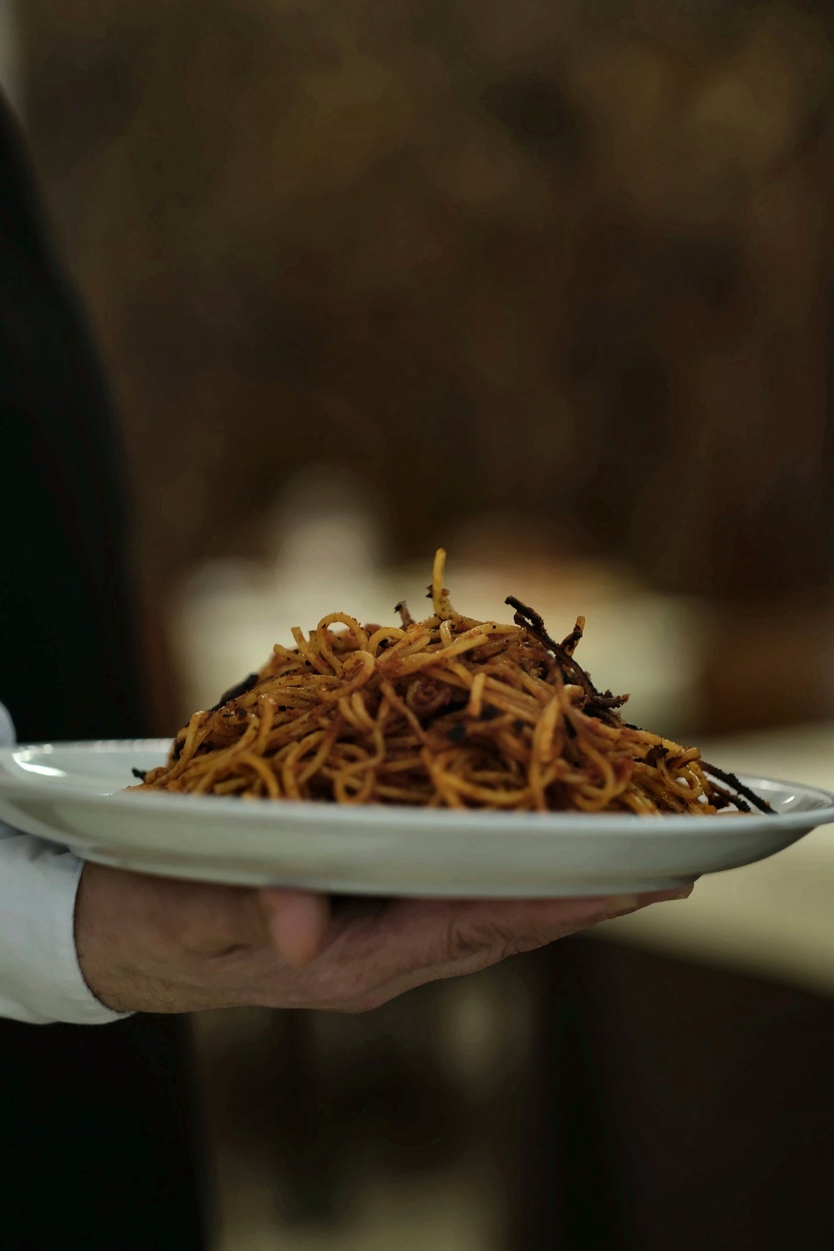 Spaghetti all'assassina, Bari's charred spicy pasta, at Al Sorso Preferito