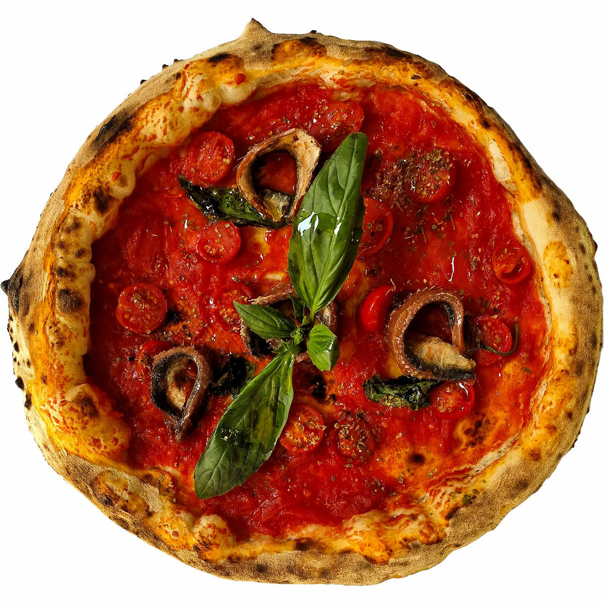 Pizza with anchovies at Da Mimmo