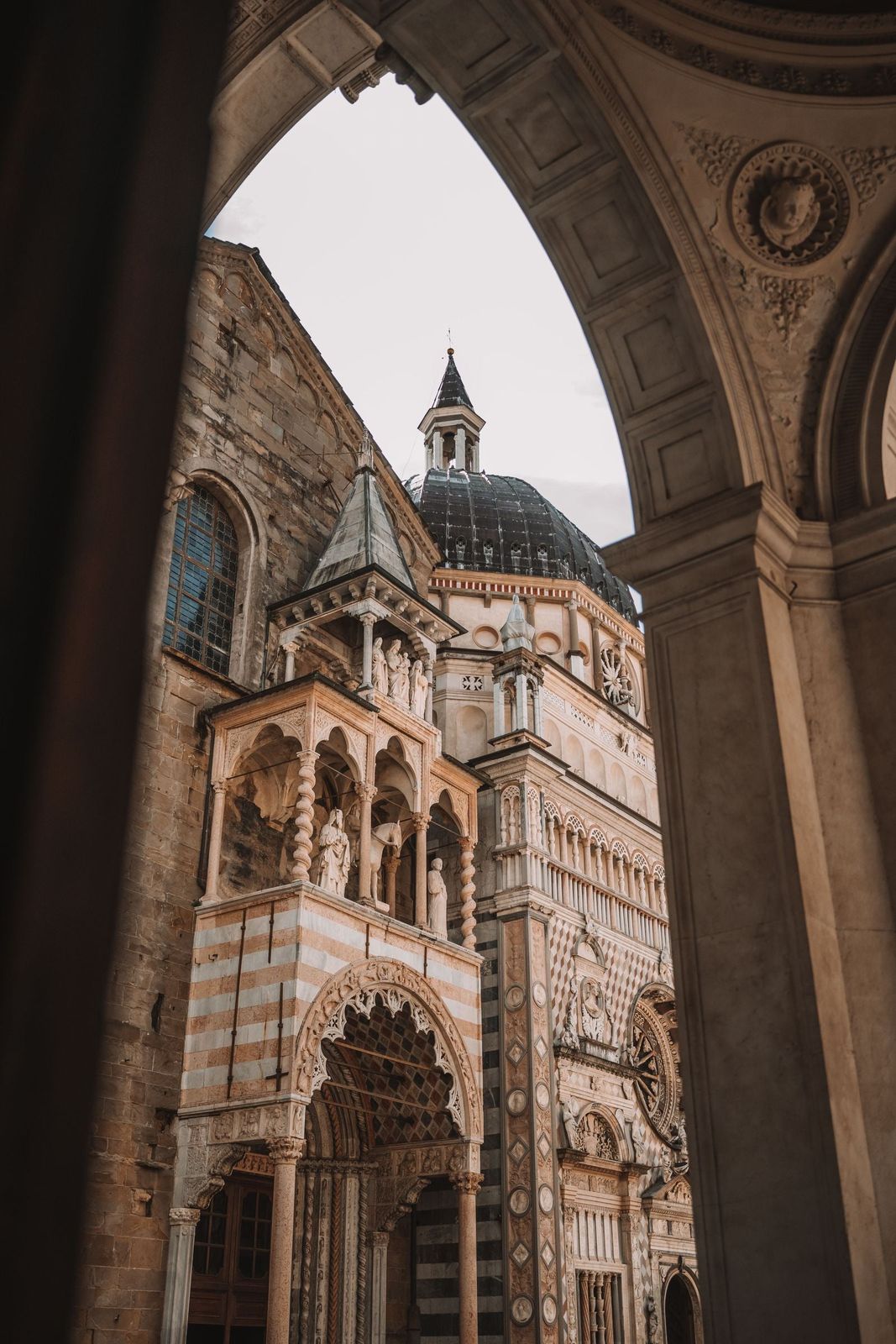 The Colleoni Chapel seen through an archway