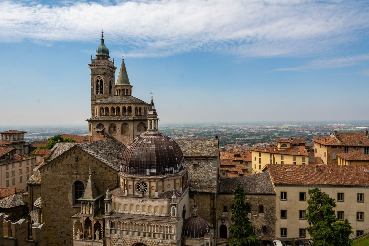 The cathedral quarter of Città Alta from above