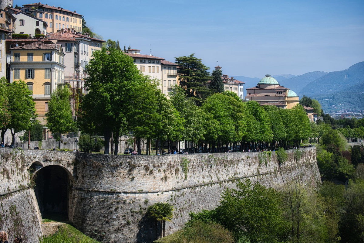 Bergamo's Venetian walls in spring