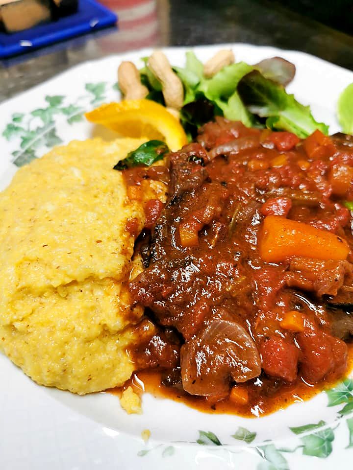 Stew with polenta at Trattoria Parietti