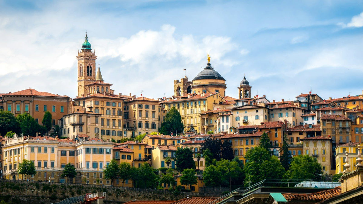 The skyline of Città Alta above the lower town