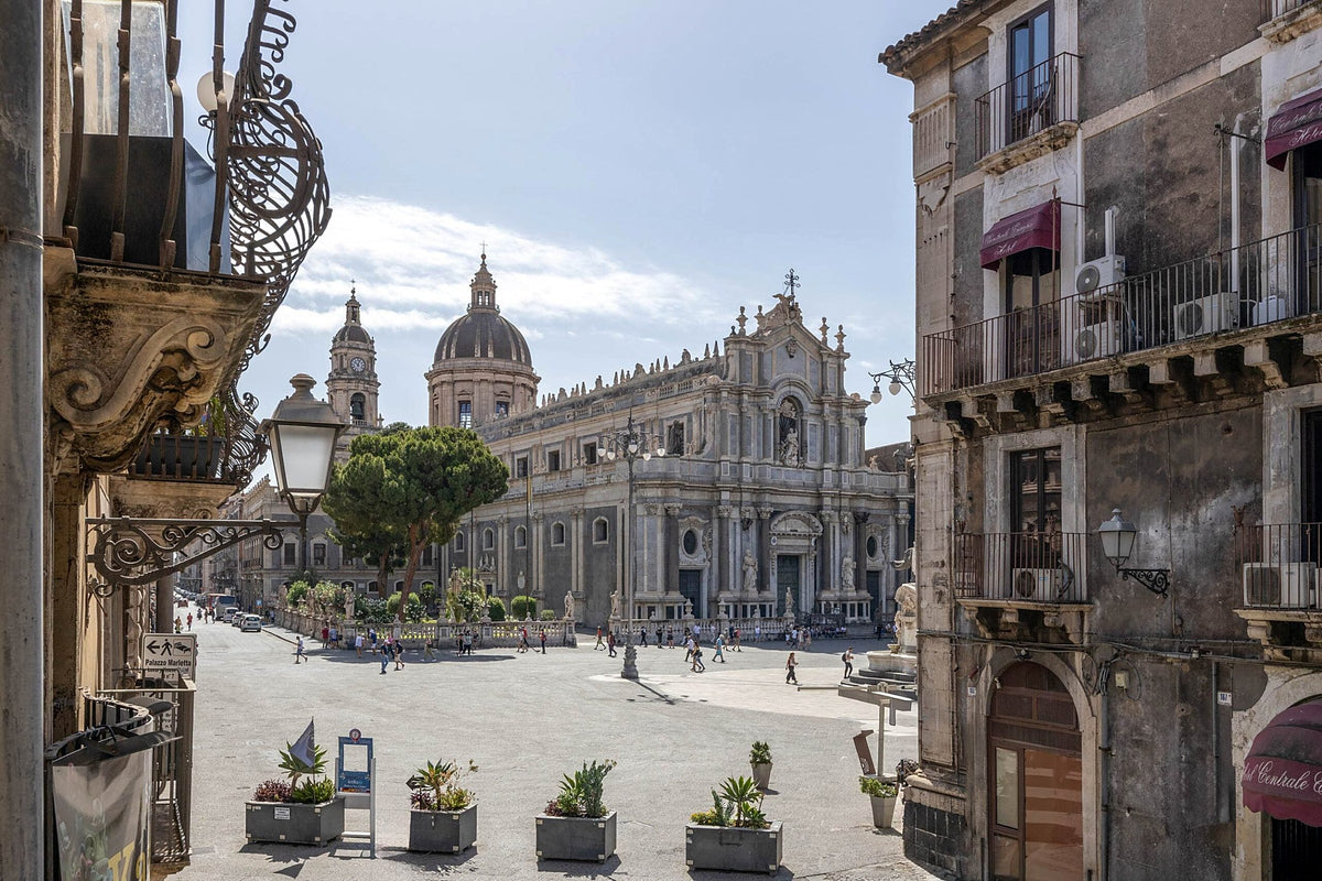 Catania Cathedral and Piazza del Duomo, a short walk from Palazzo Marletta