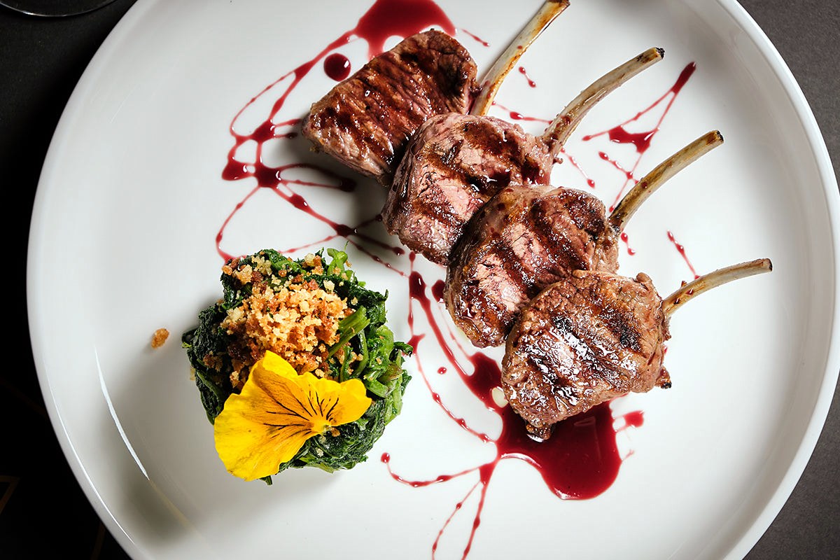Grilled lamb cutlets at Uzeta Bistrò Siciliano