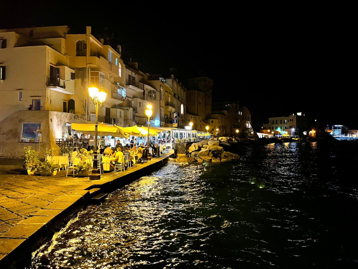 Dinner by the water on an Ischia quay