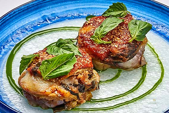 Aubergine parmigiana at Mimì alla Ferrovia