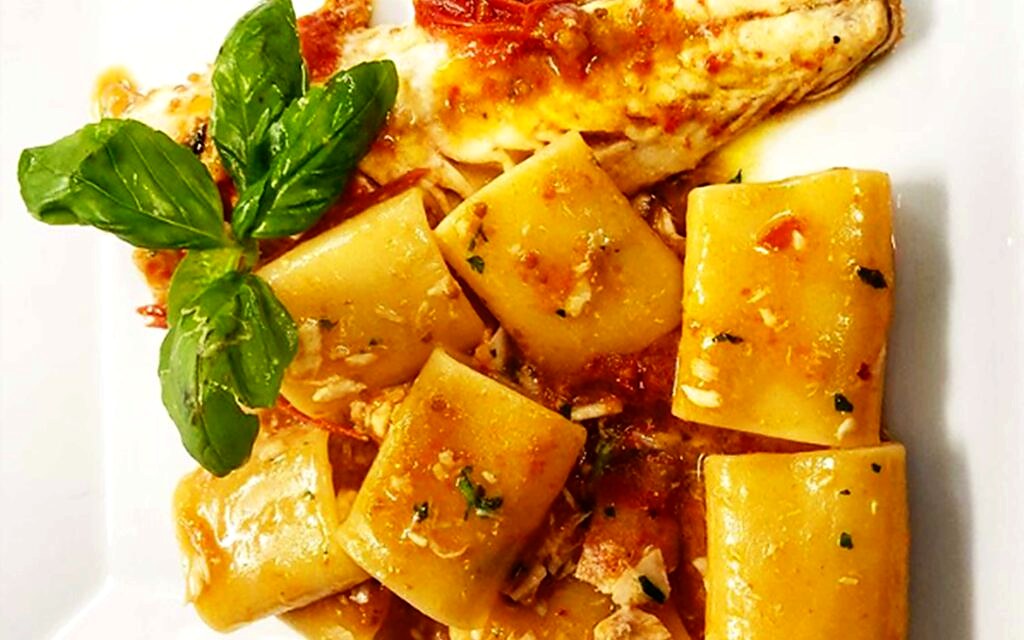 Paccheri al coccio at Rosiello