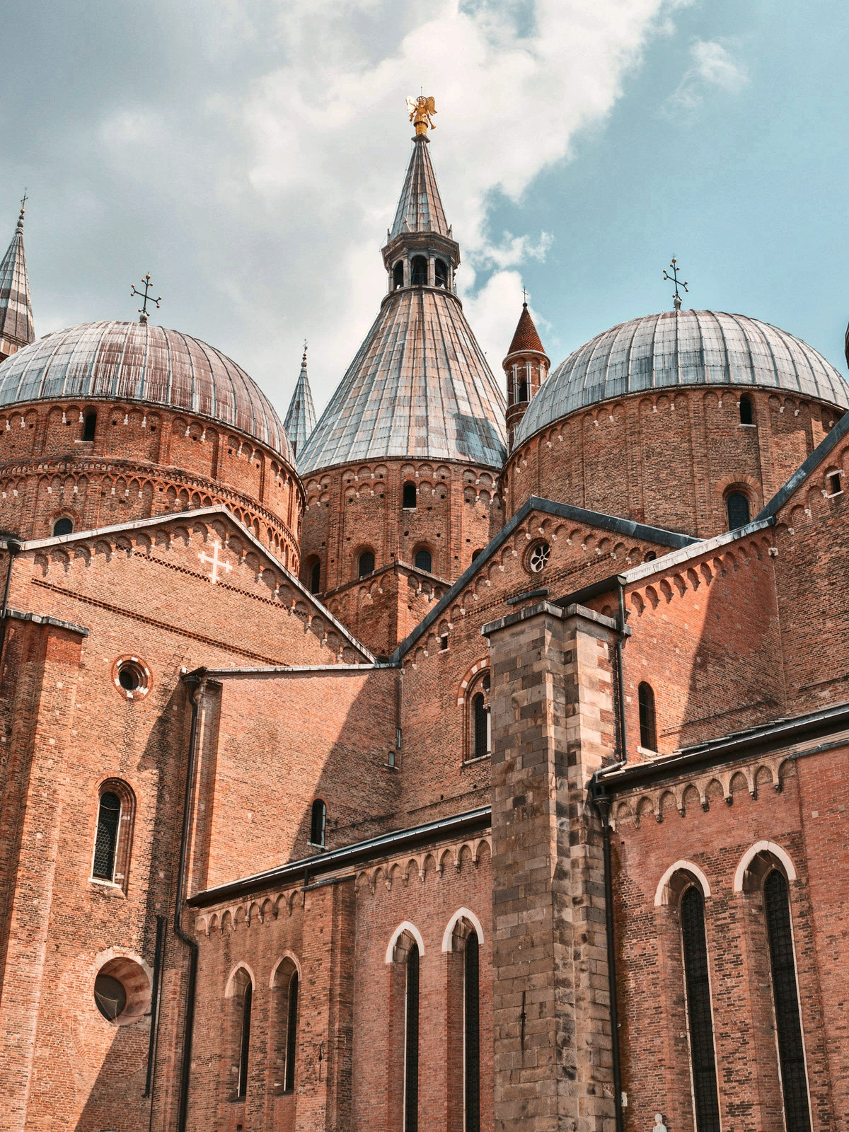 Byzantine-style domes and spires of the Basilica of Saint Anthony