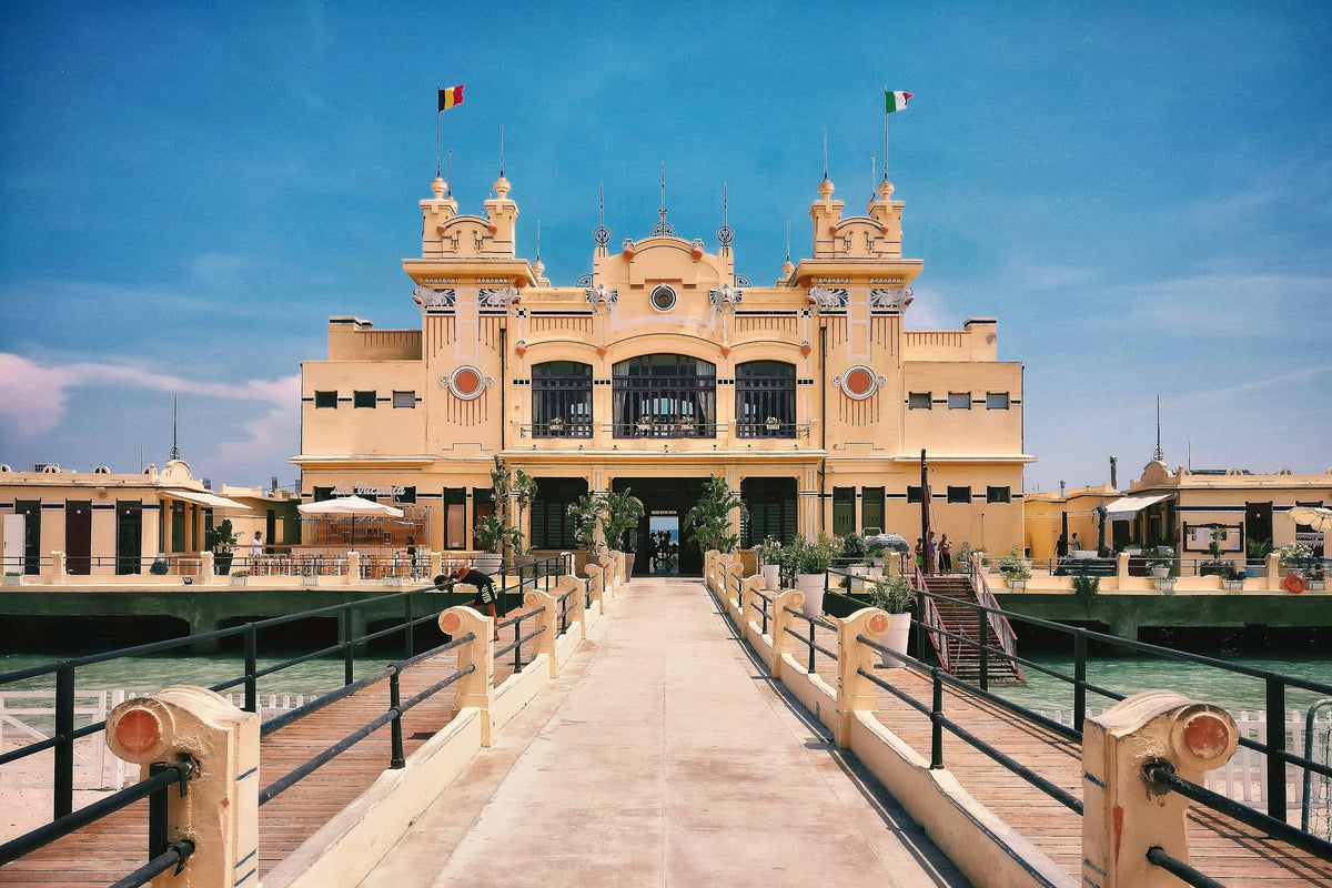 The Liberty-style bathing pavilion on its pier at Mondello