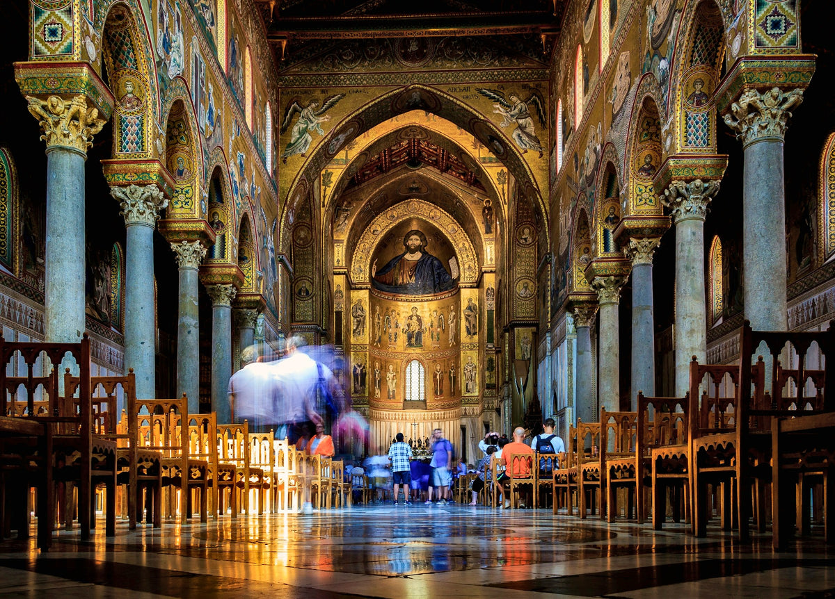 The golden mosaics of Monreale Cathedral, a short ride from Palermo