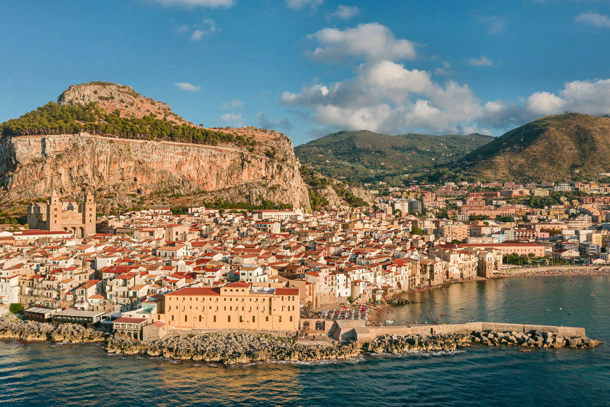 Cefalù from above, an easy day trip along the coast from Palermo