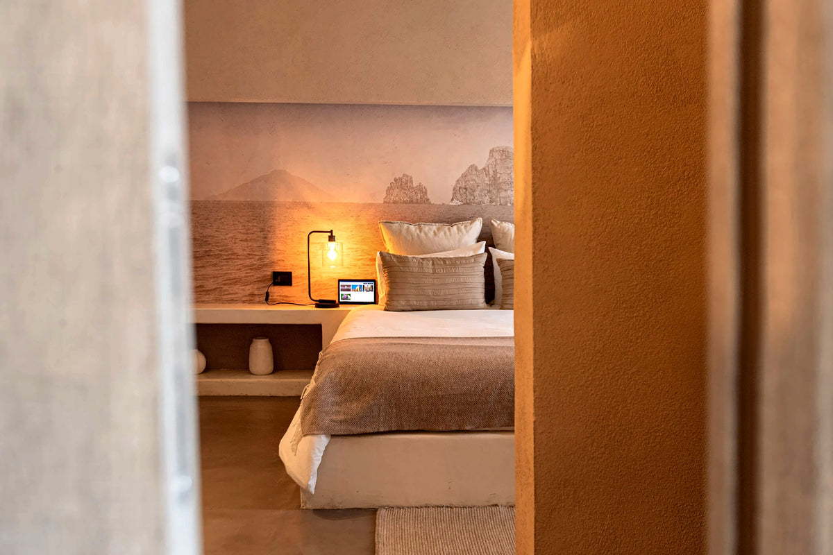A guest room at Casa Nostra Boutique Hotel