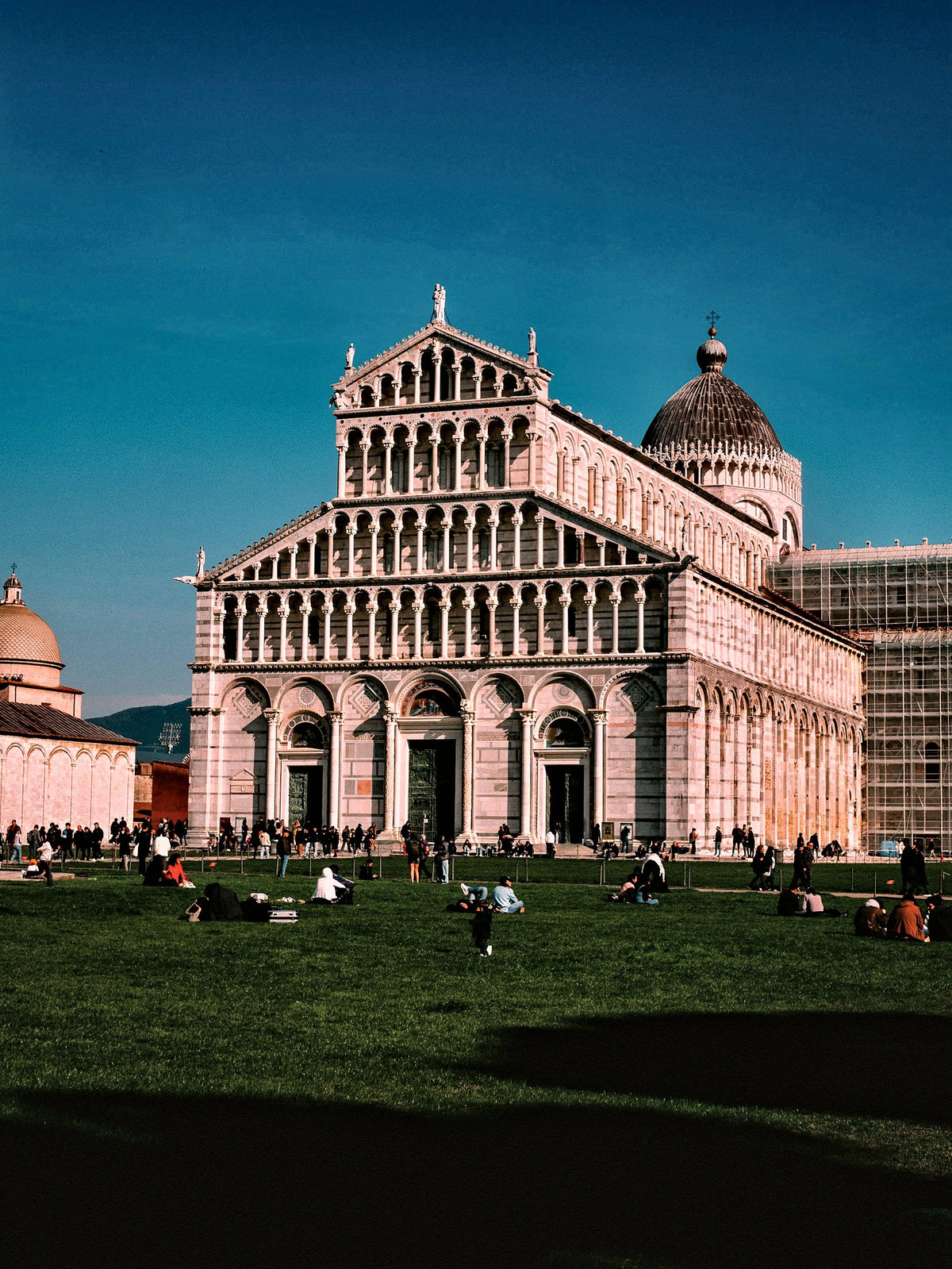 Afternoon on the lawns in front of the cathedral