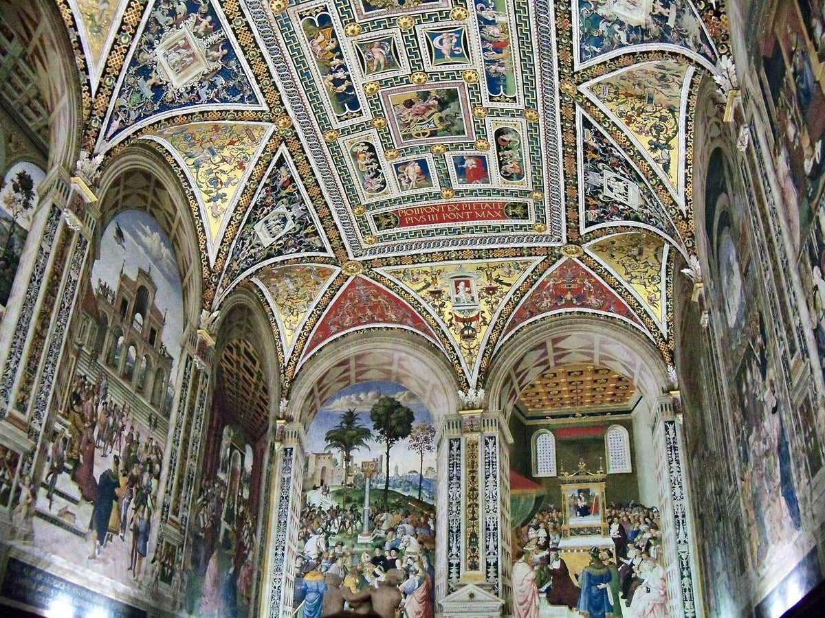 Pinturicchio frescoes in the Piccolomini Library