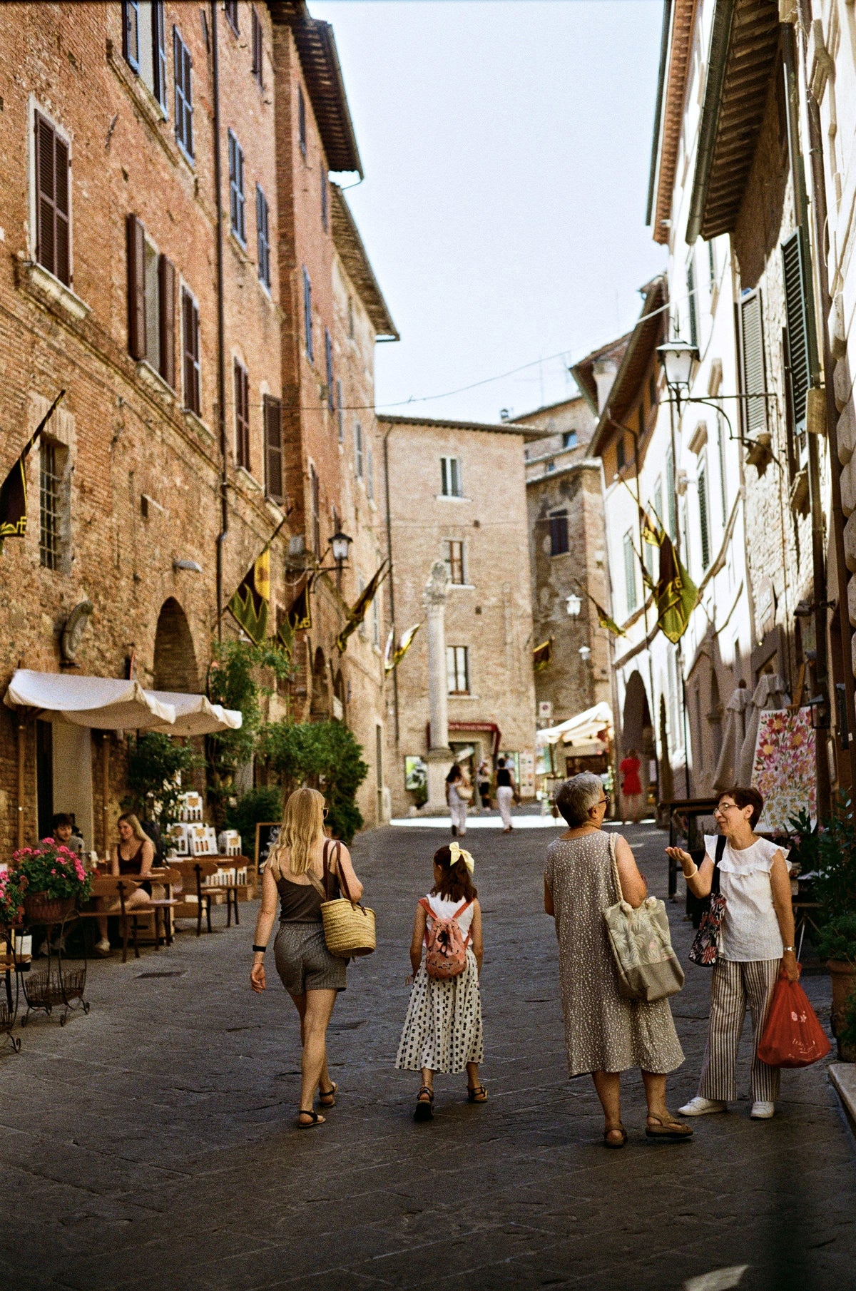 Strolling the main street of Montepulciano